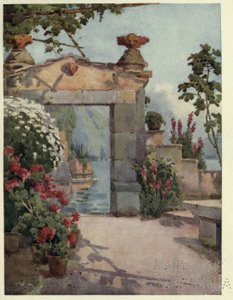 Une Porte à Varenna, Lago di Como, Illustration de 