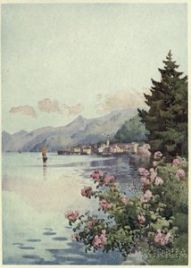 Bellagio depuis la Villa Melzi, Lago di Como, Illustration de 