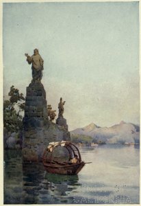 Entrée de la Villa Arconati, Lago di Como, Illustration de 