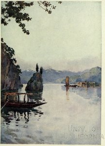 Il Punto di Bellagio, Lac de Côme, Illustration de 