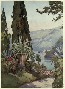 Dans le Jardin de la Villa Arconati, Lac de Côme, Illustration de 