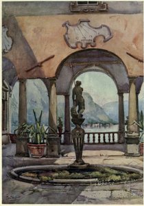 La Loggia, Villa Pliniana, Lago di Como, Illustration de 