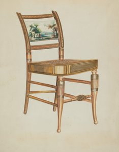 Chaise - avec scènes de la rivière Hudson - Ella Josephine Sterling
