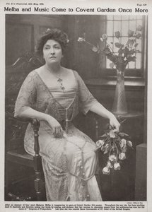 Dame Nellie Melba, chanteuse d