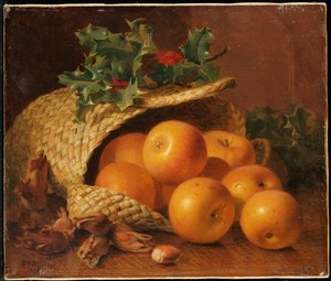 Nature morte avec pommes, noisettes et houx, 1898 - Eloise Harriet Stannard