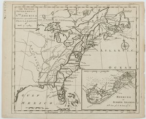 Carte des gouvernements britanniques en Amérique du Nord, gravée par J. Gibson - Emanuel Bowen