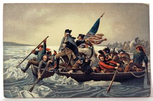 Histoire. USA. George Washington traverse le Delaware