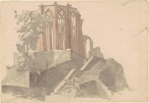Ruines de la cathédrale, Bacharach - Emanuel Gottlieb Leutze