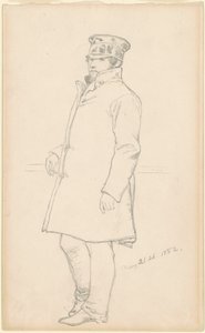 Homme en casquette et manteau
