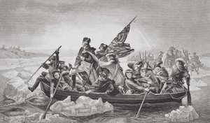 Washington traversant le Delaware près de Trenton, New Jersey, Noël 1776, de 