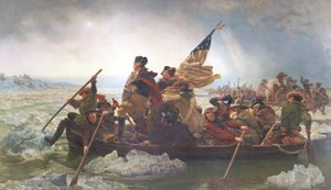 Washington traversant le Delaware; Noël 1776; fin du 19ème siècle