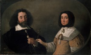 John Tradescant le Jeune et Hester, sa deuxième Femme, 17ème siècle - Emanuel de Critz