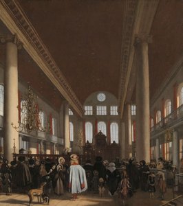 Intérieur de la synagogue portugaise à Amsterdam - Emanuel de Witte