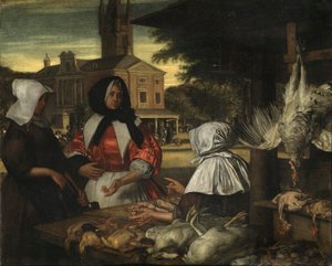 Le marché aux oiseaux, Amsterdam, vers 1660-70