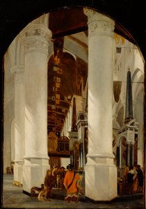 La Nieuwe Kerk à Delft avec le tombeau de Guillaume le Taciturne, vers 1650-51