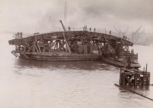 Construction du pont de Vauxhall, Londres, 1903-1904