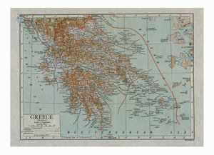 Carte de la Grèce moderne