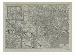 Carte du Texas, USA, c1910s - Emery Walker