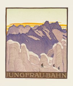 Jungfrau-Bahn, affiche publicitaire pour le chemin de fer de la montagne Jungfrau