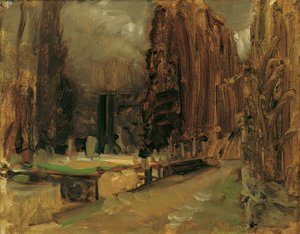 Le cimetière de Gravosa près de Raguse (étude pour Pax)