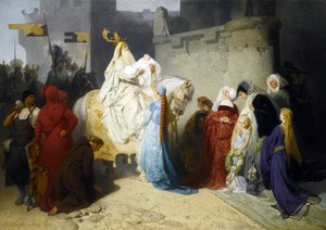 Merlin présentant le futur roi Arthur