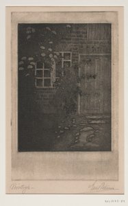 Husmur avec des fleurs