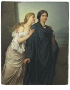Plaque Rectangulaire, Antigone et Ismène - Emil Teschendorff