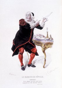 Bartholo dans Le Barbier de Séville dans Œuvre complet de Beaumarchais (1732-1799) par Édouard Fournier, Ed. Laplace, Sanchez et Cie, Paris 1876 (gravure) - Emile Antoine Bayard