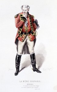 Œuvres complètes de Beaumarchais (1732-1799) par Edouard Fournier. Dessin par Emile Bayard. Ed. Laplace, Sanchez et Cie, Paris 1876. Ceci est Bégearss dans « La Mère coupable » - Emile Antoine Bayard