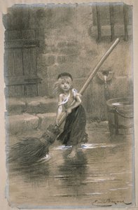 Cosette. Illustration des Misérables de Victor Hugo, 1862