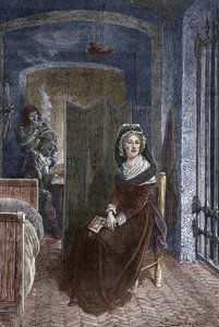 Marie-Antoinette enfermée à la prison de la Conciergerie à Paris