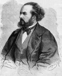 Portrait de Gustave Hippolyte (Gustave-Hippolyte) Roger (1815-1879), ténor français - dessin par Emile Bayard - Emile Antoine Bayard