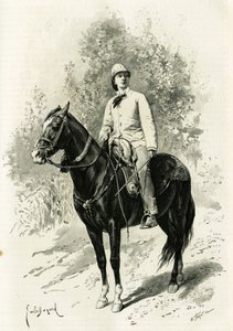 Portrait de Jane Dieulafoy (née Magre) - Emile Antoine Bayard