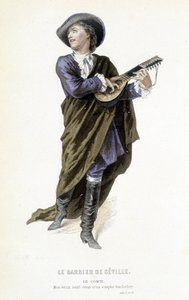 le Comte Almavira dans "Le barbier de Séville" dans "Oeuvres complètes de Beaumarchais", éd. Laplace Sanchez & cie, Paris - Emile Antoine Bayard