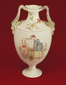 Vase Wedgwood, fin du XIXe siècle - Emile Aubert Lessore
