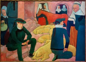 Le marché aux cochons - Emile Bernard