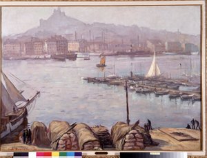 Le vieux port de Marseille et Notre Dame de la Garde - Emile Bernard