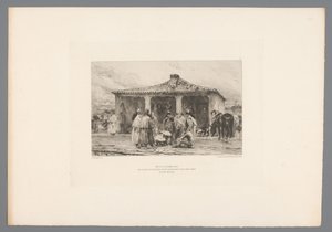Groupe de soldats dans un camp - Emile Boilvin