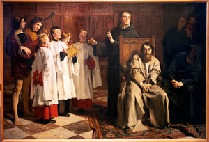 Emile Wauters. Hugo van der Goes au Cloître Rouge. 1872
