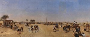 Le Pont Qasr al-Nil au Caire - Emile Charles Wauters