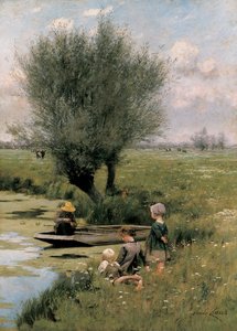Au bord de la rivière - Emile Claus