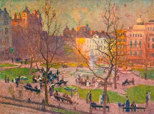 Soleil de mars, Leicester Square, vers 1914 - Emile Claus