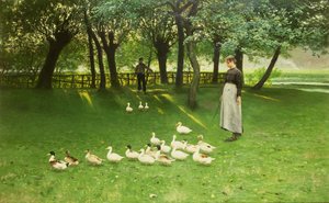La fille aux canards - Emile Claus