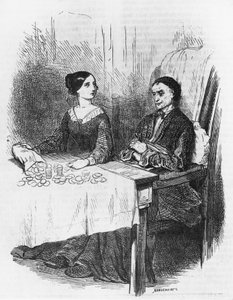 Illustration pour Eugénie Grandet, roman de Honoré de Balzac (1799-1850) de la collection intitulée La Comédie Humaine, gravure par Emile Deschamps (1822-1893)