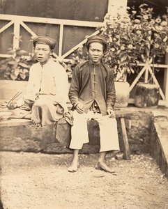 Miliciens mangeant du riz, Cochinchine - Emile Gsell