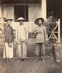 Prisonniers conduits par un Mata, Cochinchine, 1866