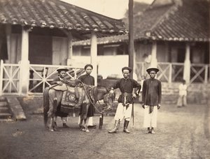 Riche Annamite montant à cheval, Cochinchine