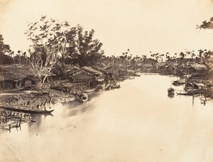 Vue de la Ville Chinoise Cholen Feuille No. 6, Saïgon, Cochinchine, 1866 - Emile Gsell