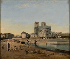 Abside de Notre-Dame, vue du Quai de la Tournelle - Emile Harrouart