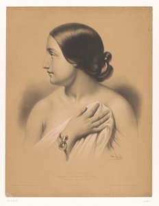 Jeune femme avec bracelet se couvrant - Emile Lassalle